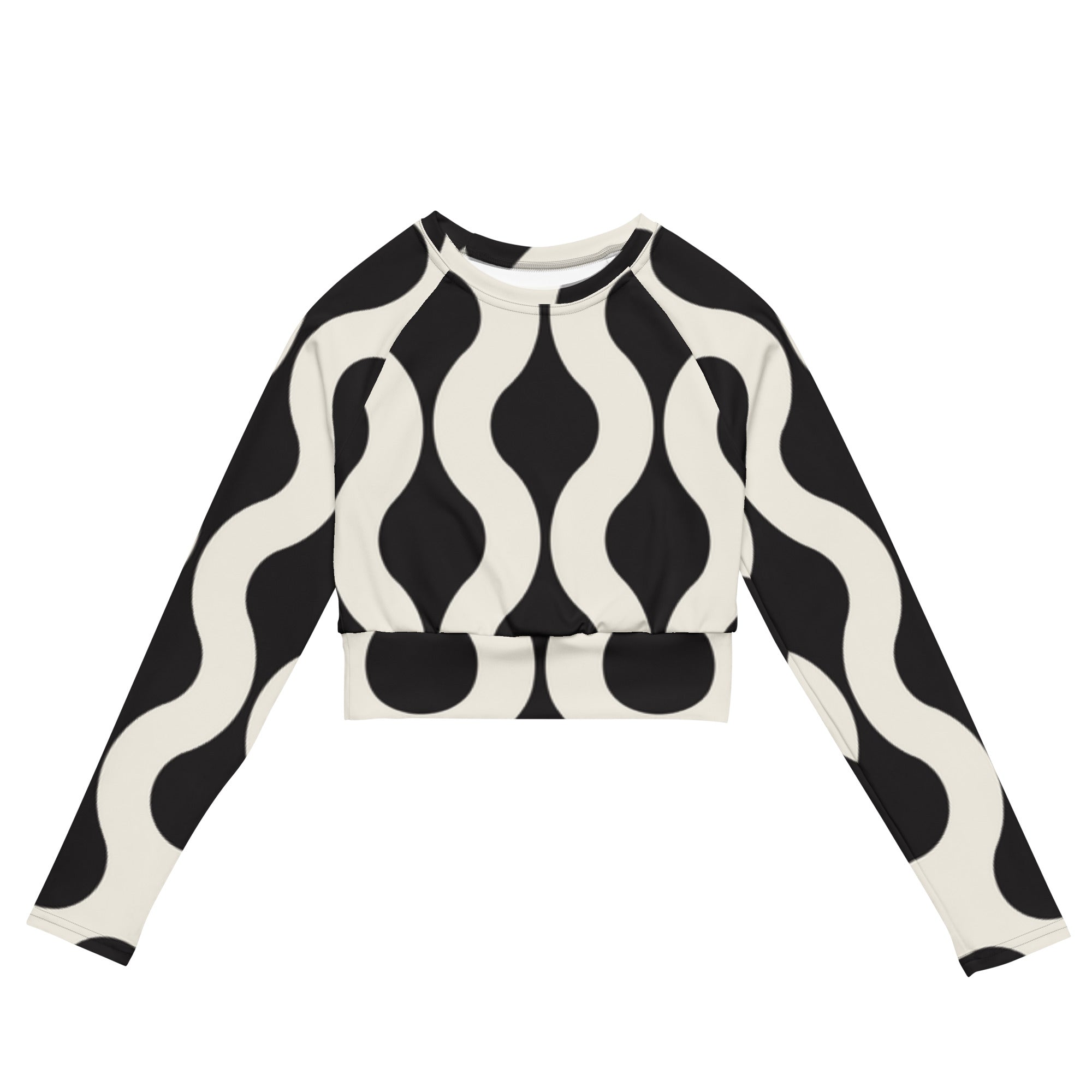 SHE REBEL - Wave Pattern Recycled Crop Top UPF 50+